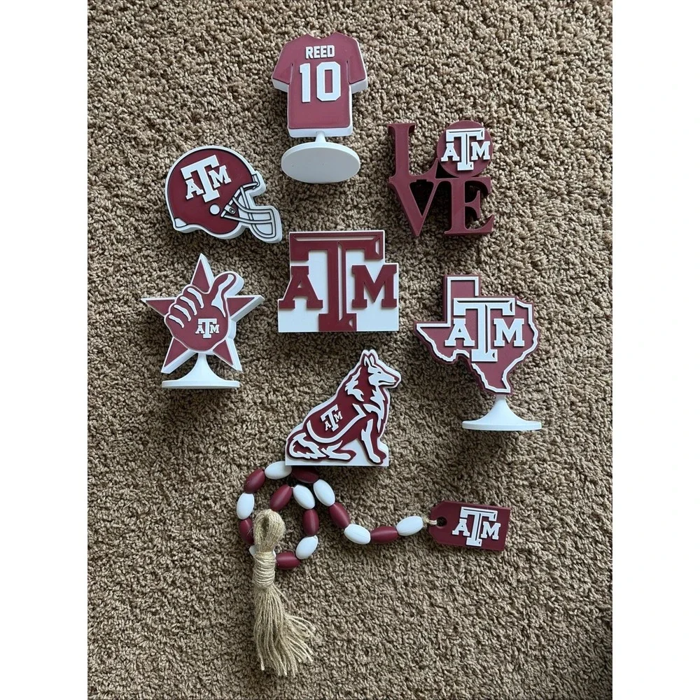 Texas A&M Aggies Tier Tray Sports Graduation Signing Day Table Desk Party Decor‎